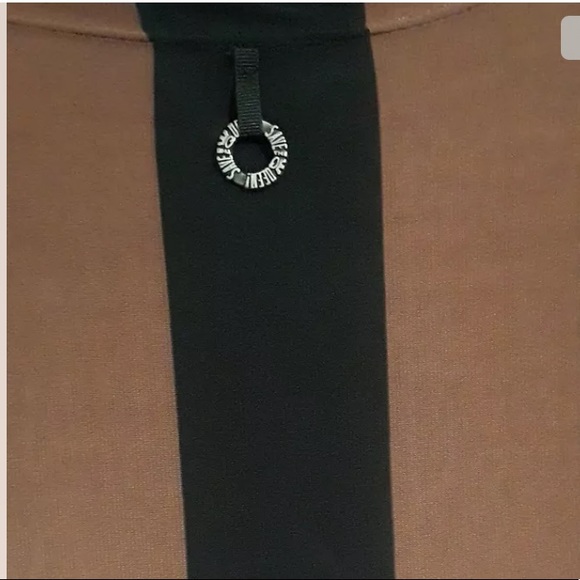 NWT SAVE THE QUEEN Striped Midi in Brown Black Floral Batwing Sleeve Dress M - Picture 5 of 5